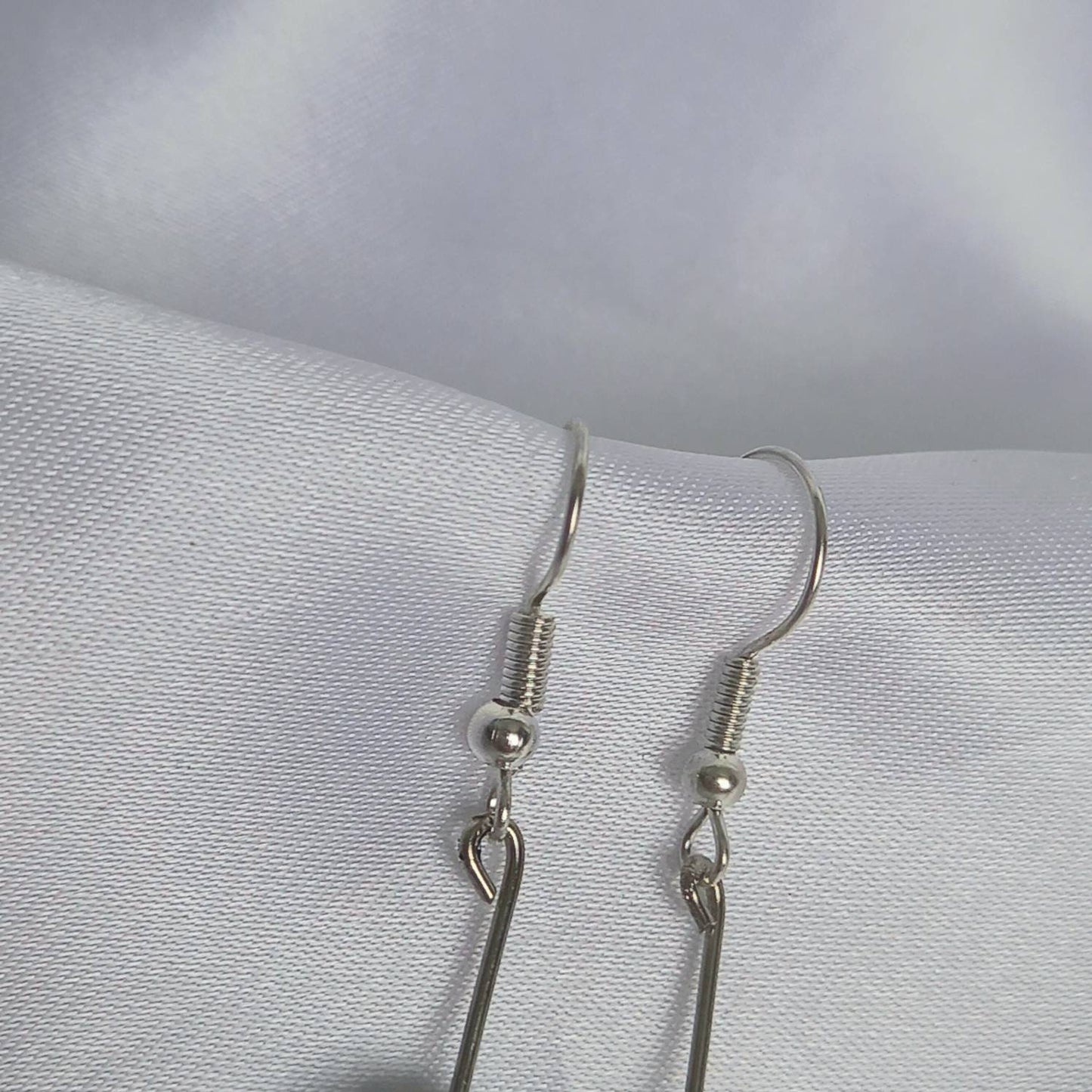 Blue & Silver Bead Drop Earrings - Blue Bead Earrings,Blue Bead Jewellery,Beaded Earrings In The UK,Beaded Jewellery,Blue Bead Drop Earrings