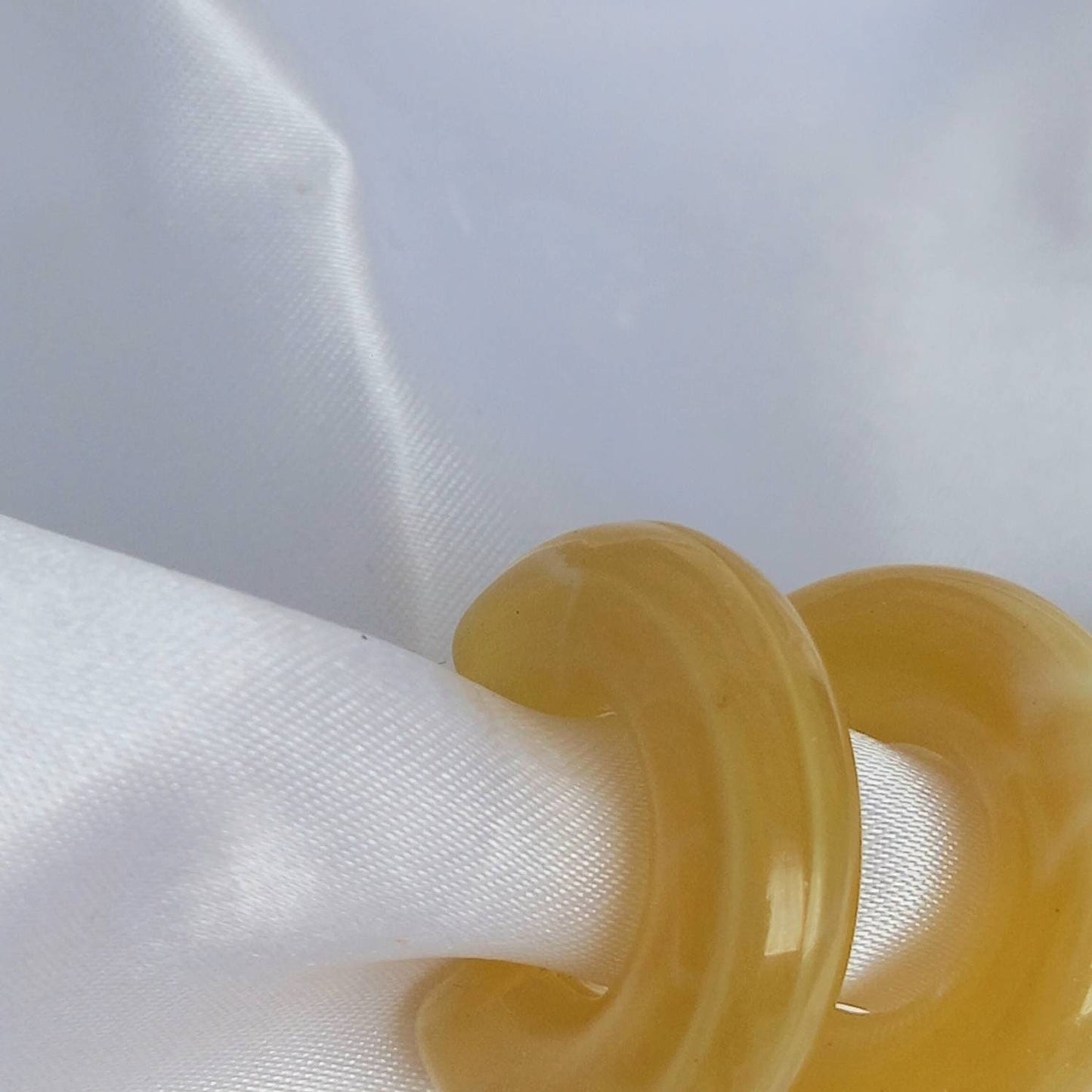 Chunky Yellow Resin Hoop Earrings -  Resin Earrings, Chunky Hoop Earrings, Thick Resin Earrings, Earrings In The UK, Hoop Earrings In The UK