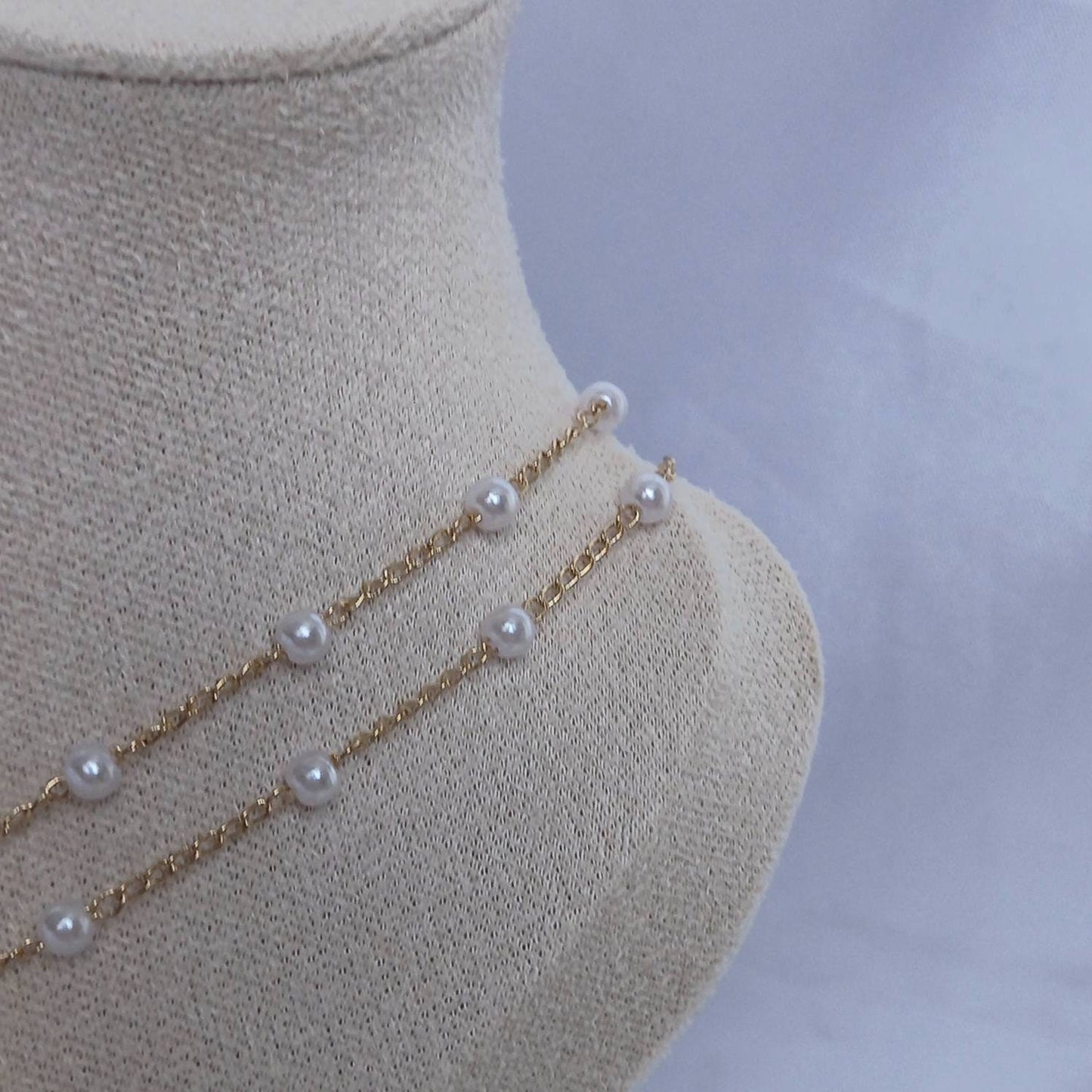 Gold Faux Pearl Flower Choker Necklace - Gold Choker Necklaces In The UK,Flower Necklaces,Gold Necklaces In The UK,Gold Jewellery In The UK