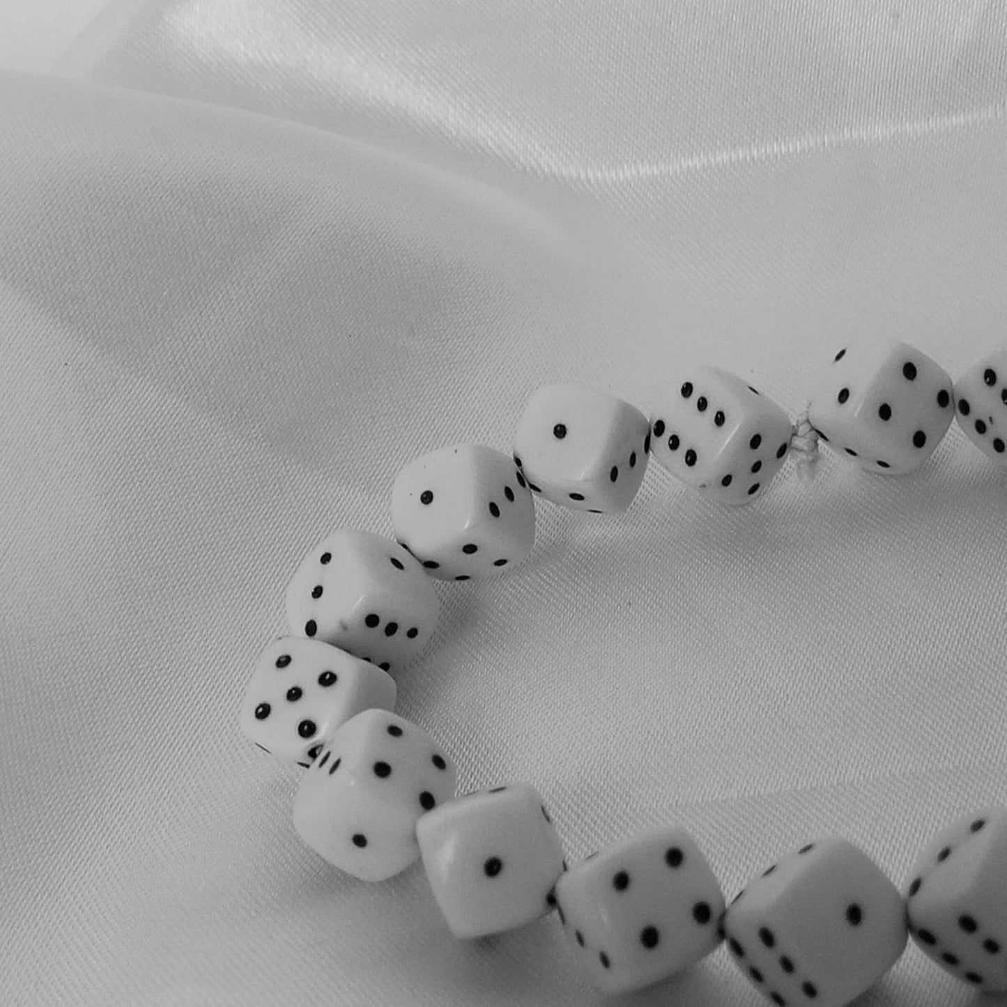 Dice Bead Bracelets - Dice Bracelet,Dice Bead Jewellery In The UK,Dice Bead Bracelets In The UK,White Bracelet,White Beaded Bracelets