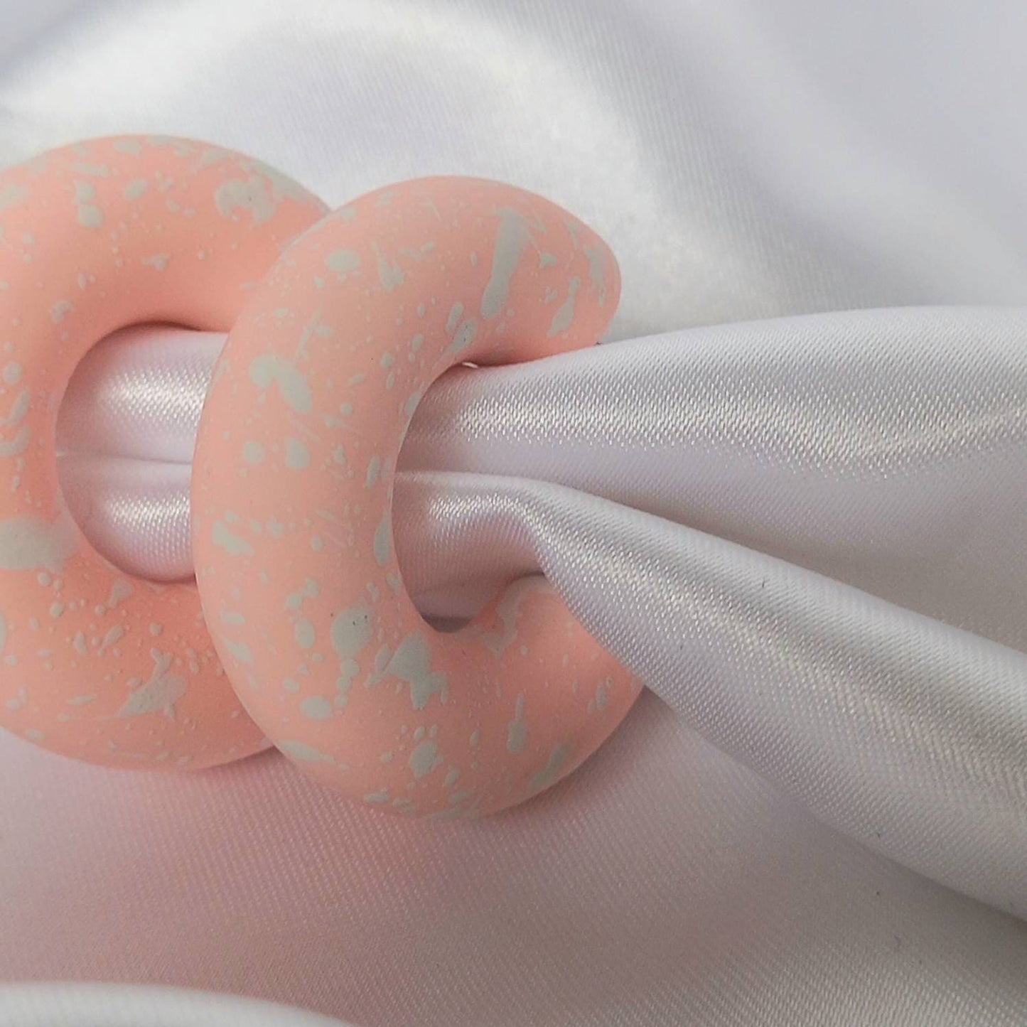 Chunky Pink Speckled Hoop Earrings - Peach Earrings,Chunky Hoop Earrings,Pink Earrings In The UK,Pink Hoop Earrings In The UK,Baby Pink