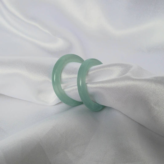 Chunky Mint Green Resin Hoop Earrings - Resin Earrings,Chunky Hoop Earrings,Thick Resin Earrings,Earrings In The UK,Hoop Earrings In The UK