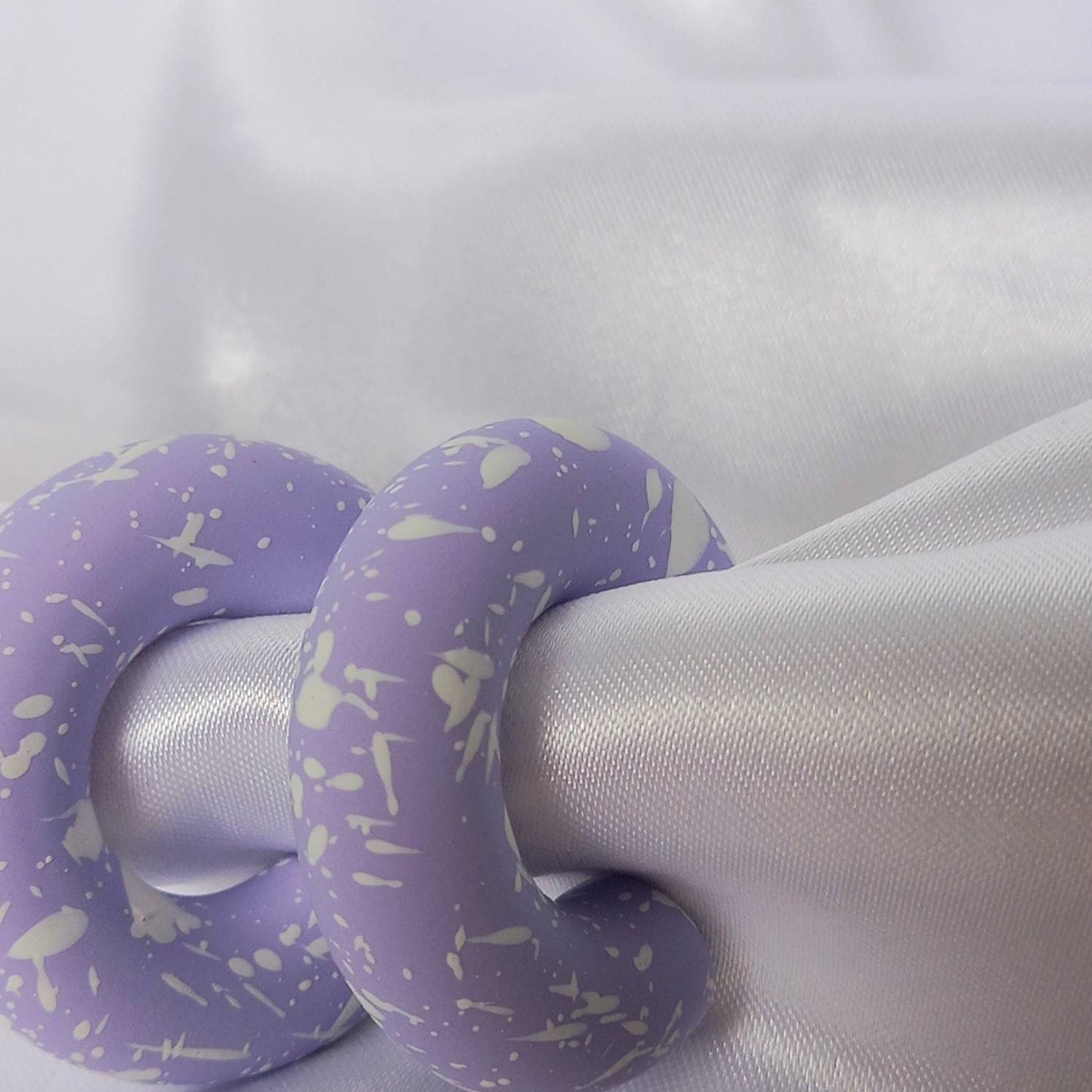 Chunky Purple Speckled Hoop Earrings - Purple Earrings,Chunky Hoop Earrings,Purple Earrings In The UK,Hoop Earrings In The UK,Lilac Earrings