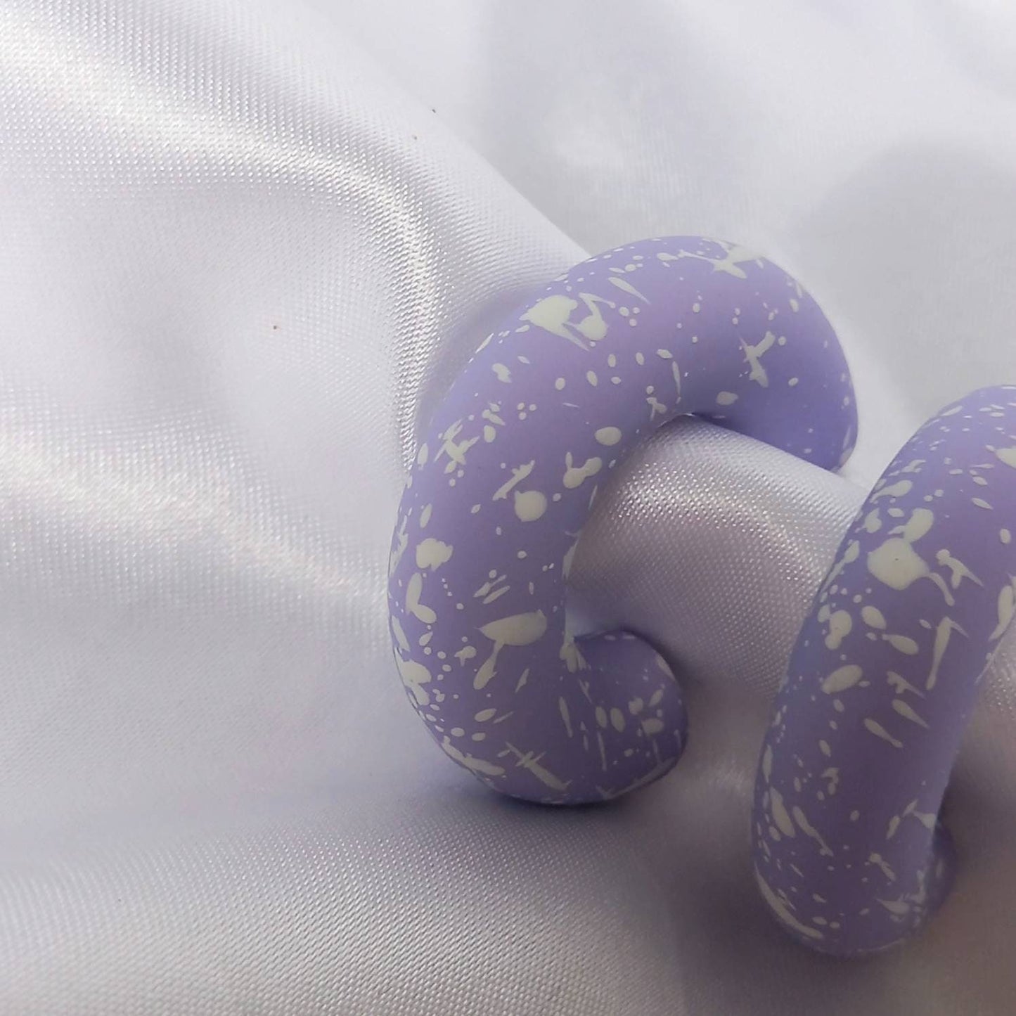 Chunky Purple Speckled Hoop Earrings - Purple Earrings,Chunky Hoop Earrings,Purple Earrings In The UK,Hoop Earrings In The UK,Lilac Earrings