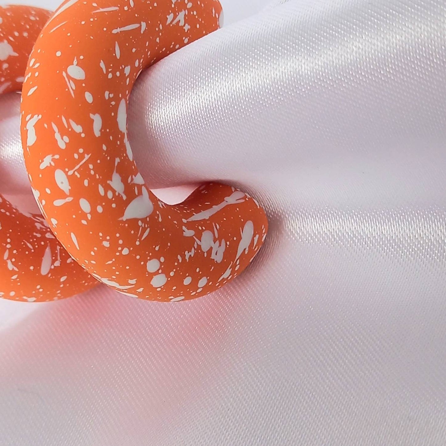 Chunky Orange Speckled Hoop Earrings - Orange Earrings,Chunky Hoop Earrings,Orange Hoop Earrings In The UK,Orange Hoop Earrings In The UK