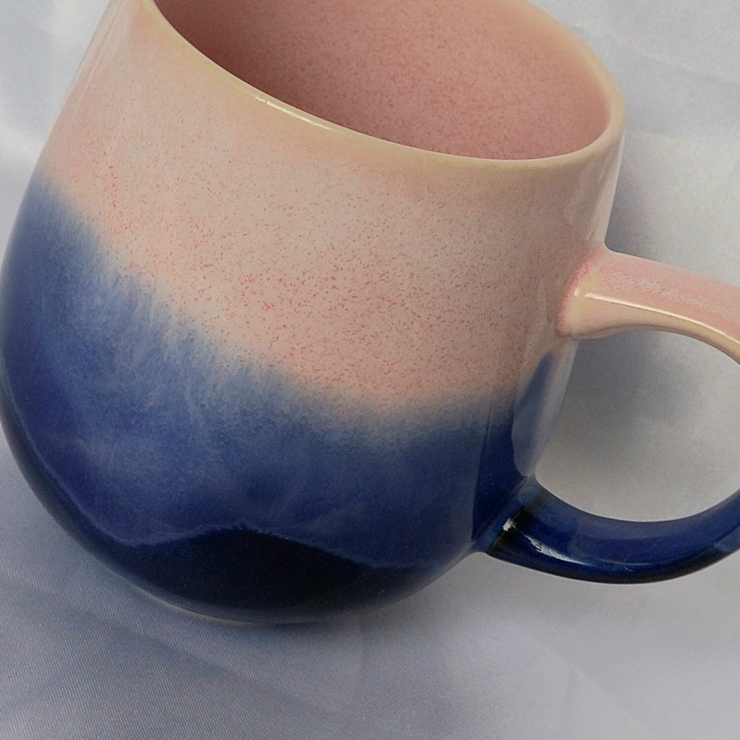 Large Pink & Blue Striped Mug - Coffee Cup, Gifts For Her, Herbal Tea Cup, Baby Pink Mug, Blue Mug, Stripy Mug, Stripes, Pink Girly Mug
