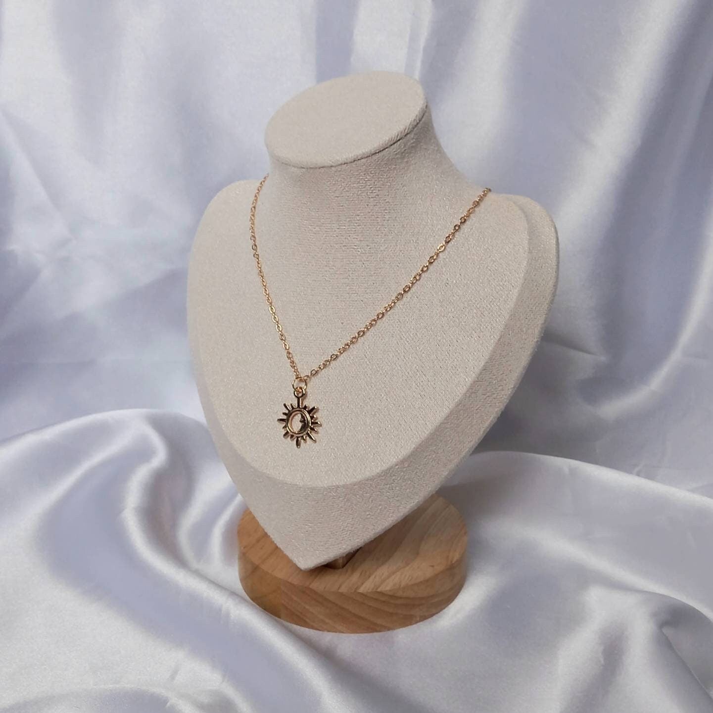 Gold Sun & Moon Charm Necklace - Gold Necklaces In The UK,Sun Necklace,Moon Necklace,Sun Jewellery,Gold Jewellery In The UK,Moon Jewellery