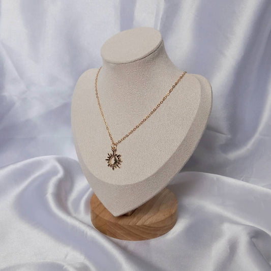 Gold Sun & Moon Charm Necklace - Gold Necklaces In The UK,Sun Necklace,Moon Necklace,Sun Jewellery,Gold Jewellery In The UK,Moon Jewellery