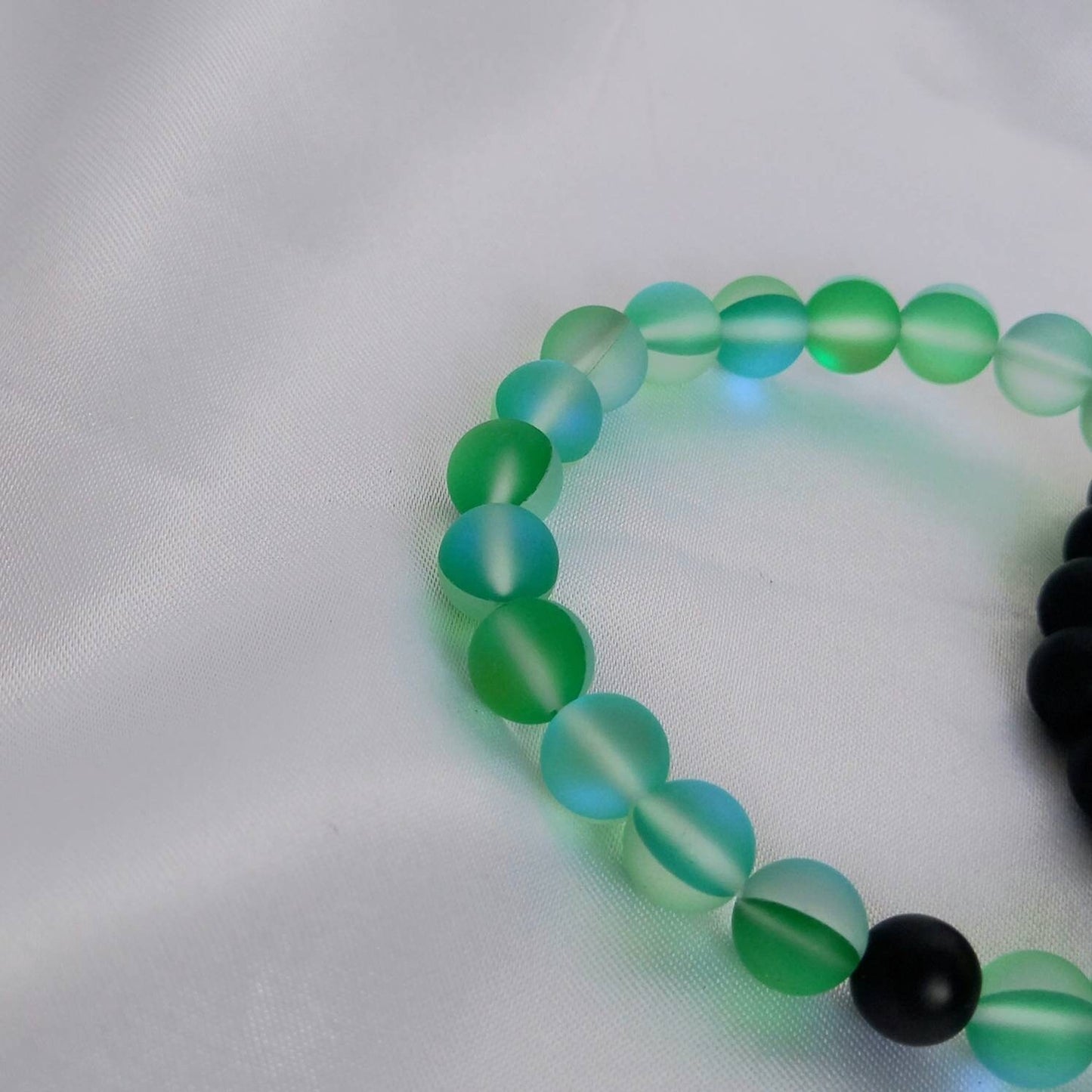 2 Matching Friendship Bead Bracelets - Beaded Jewellery,Friendship Jewellery,Beaded Bracelets,Friendship Bracelets,Black & Green Jewellery