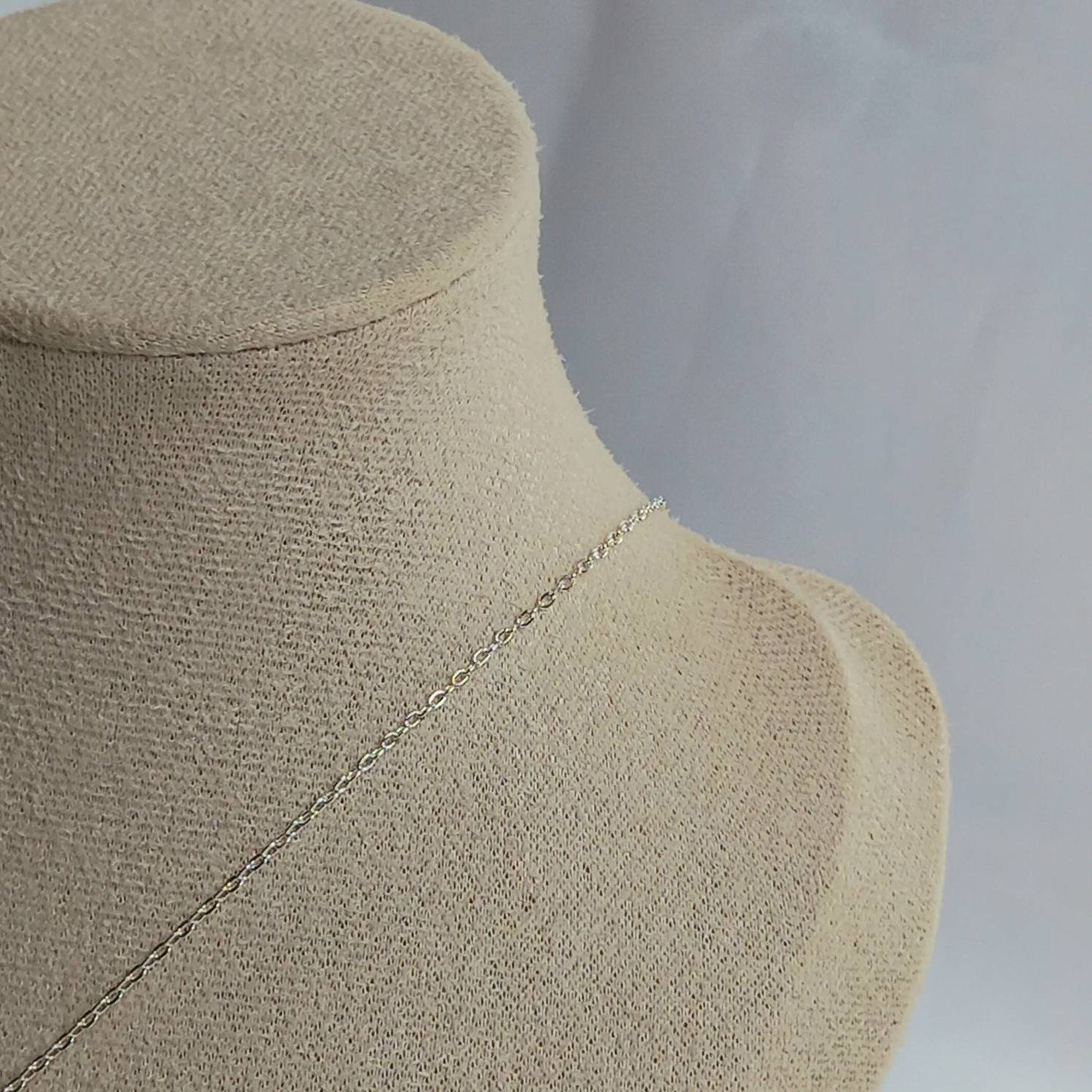 Silver & Blue Flower Necklace - Silver Necklaces In The UK,Retro Flower Necklace,Silver Jewellery In The UK,Blue Flower Necklaces In The UK