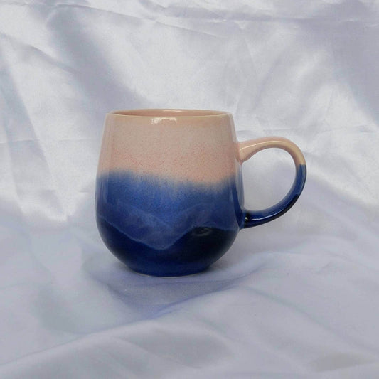 Large Pink & Blue Striped Mug - Coffee Cup, Gifts For Her, Herbal Tea Cup, Baby Pink Mug, Blue Mug, Stripy Mug, Stripes, Pink Girly Mug