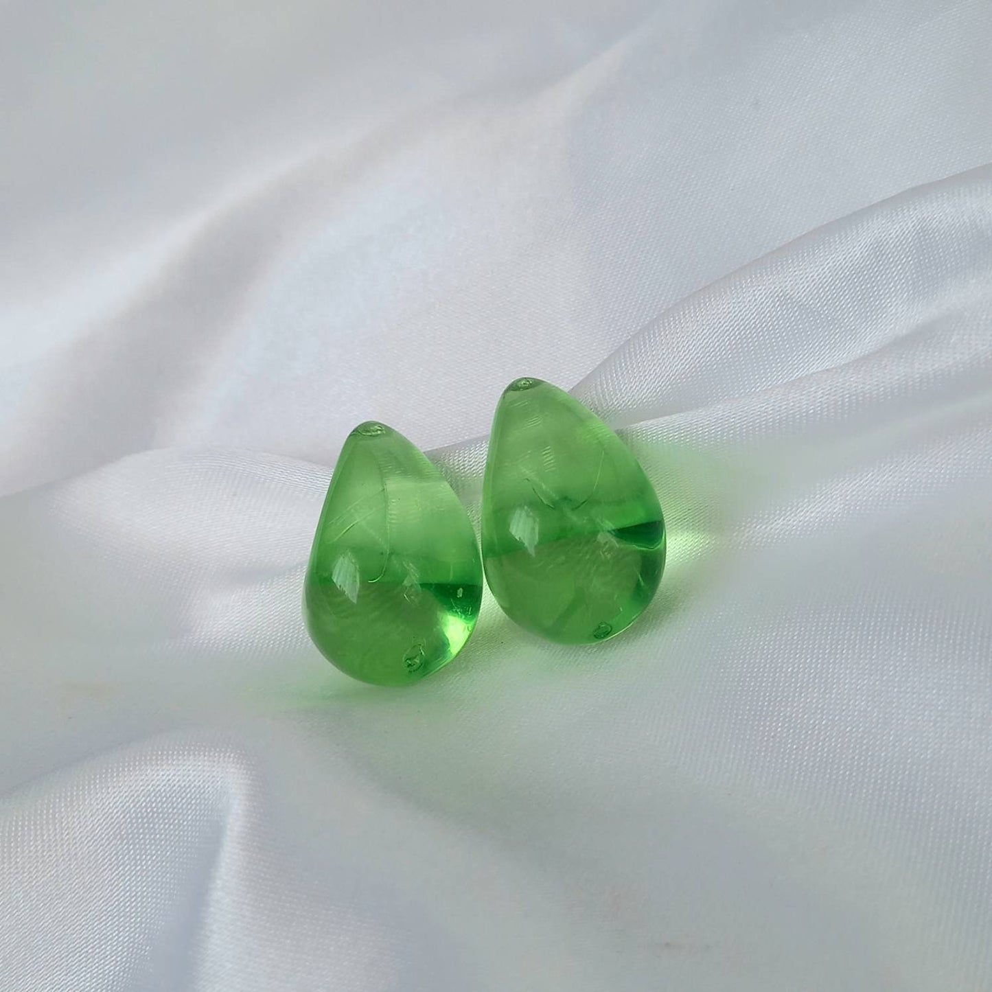 Chunky Green Hoop Earrings -  Chunky Hoop Earrings, Thick Resin Earrings, Green Earrings In The UK, Green Jewellery In The UK,Lime Green