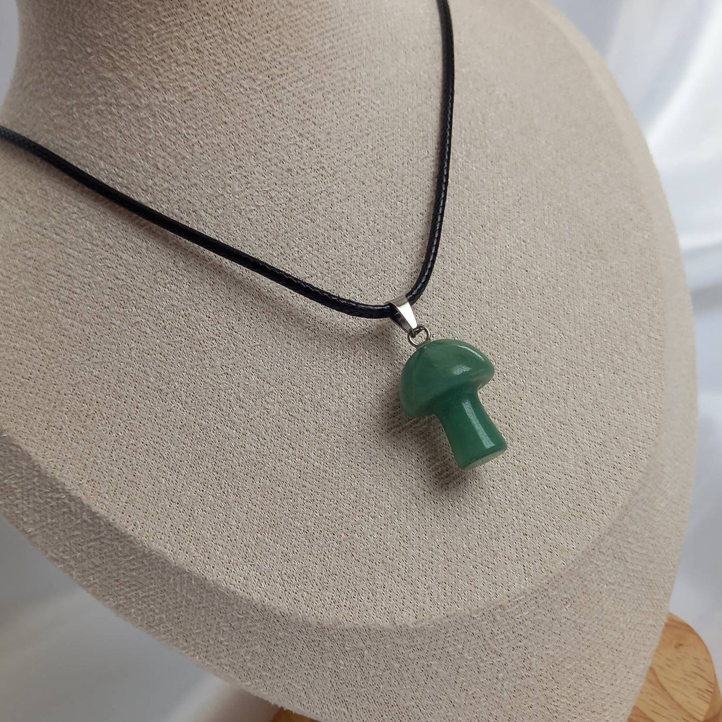 Green Mushroom Charm Necklace - Green Mushroom Necklaces,Mushroom Jewellery,Mushrooms,Green Necklaces In The UK,Green Jewellery In The UK