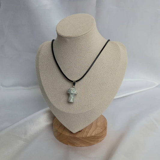 White Mushroom Charm Necklace - White Mushroom Necklaces,Mushroom Jewellery,Mushrooms,White Necklaces In The UK,White Jewellery In The UK
