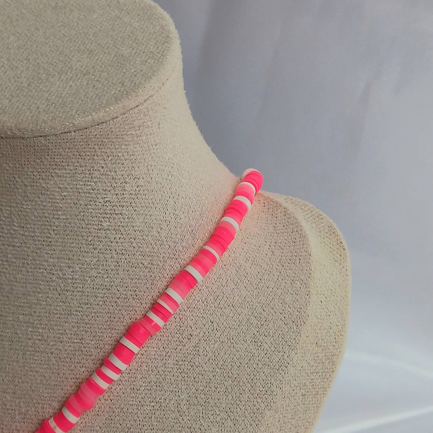 Pink Gummy Bear Bead Necklace -Pink Necklaces In The UK,Gummy Bear Necklaces,Pink Beaded Necklaces In The UK,Pink Beaded Jewellery In The UK