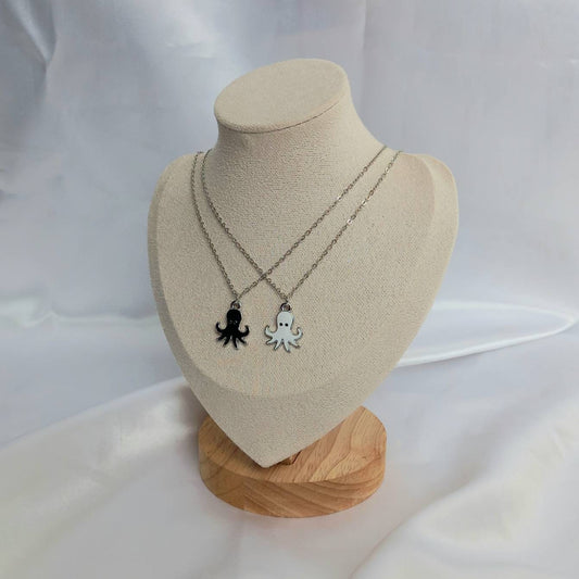 2 Piece Octopus Friendship Necklace Set - Bestie Necklace,Matching Necklaces,2 Best Friends Necklace,Novelty Friendship Necklace Set,Gift