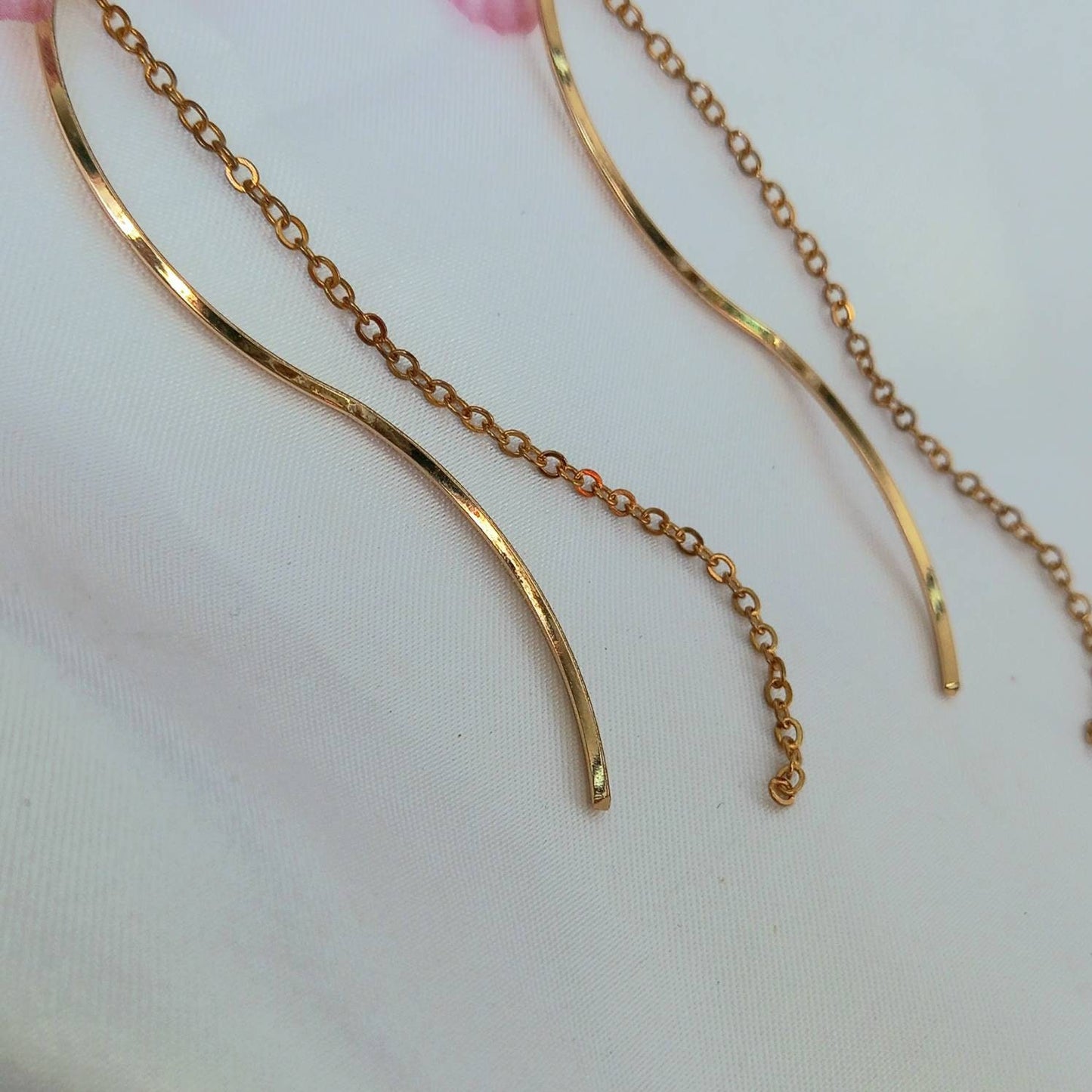 Pink & Gold Butterfly Drop Earrings -Lightweight Earrings,Pink Butterfly Earrings,Gold Earrings In The UK,Gold Butterfly Jewellery In The UK