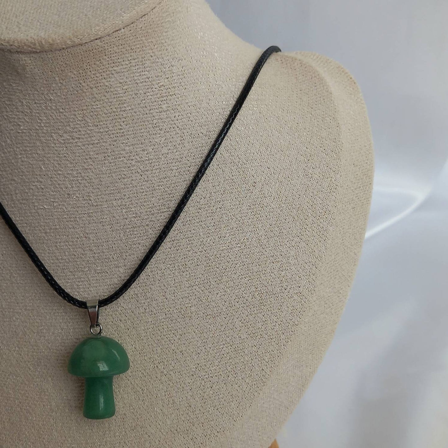 Green Mushroom Charm Necklace - Green Mushroom Necklaces,Mushroom Jewellery,Mushrooms,Green Necklaces In The UK,Green Jewellery In The UK