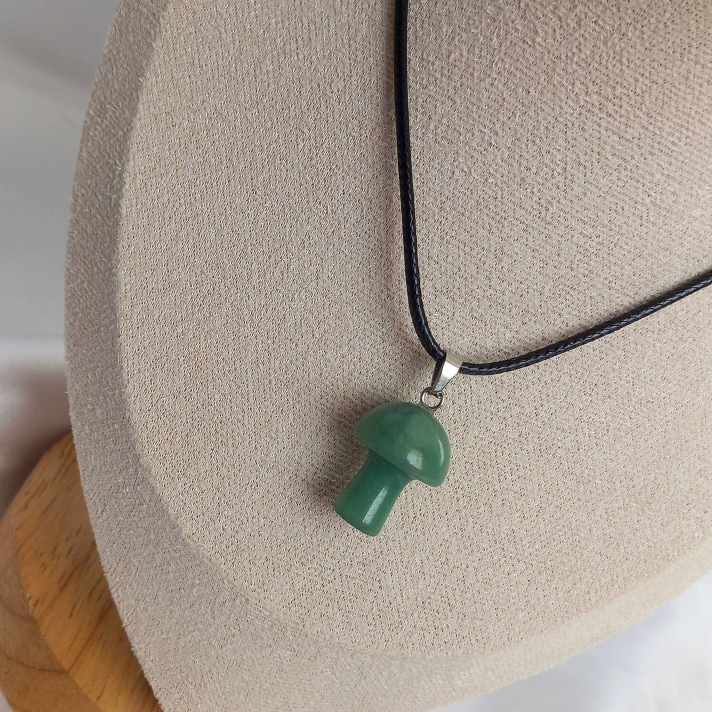 Green Mushroom Charm Necklace - Green Mushroom Necklaces,Mushroom Jewellery,Mushrooms,Green Necklaces In The UK,Green Jewellery In The UK