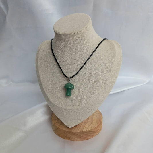Green Mushroom Charm Necklace - Green Mushroom Necklaces,Mushroom Jewellery,Mushrooms,Green Necklaces In The UK,Green Jewellery In The UK