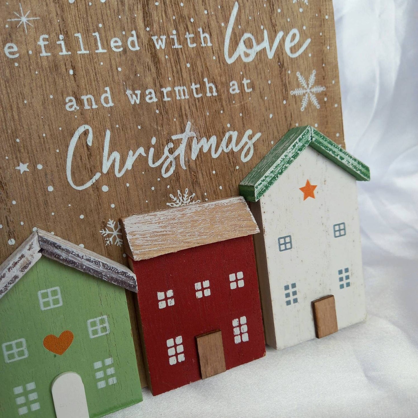 Wooden Christmas Decoration - Xmas Decoration In The UK,Wooden Christmas Decor,Christmas Gift,Wooden Christmas House,Christmas Quote