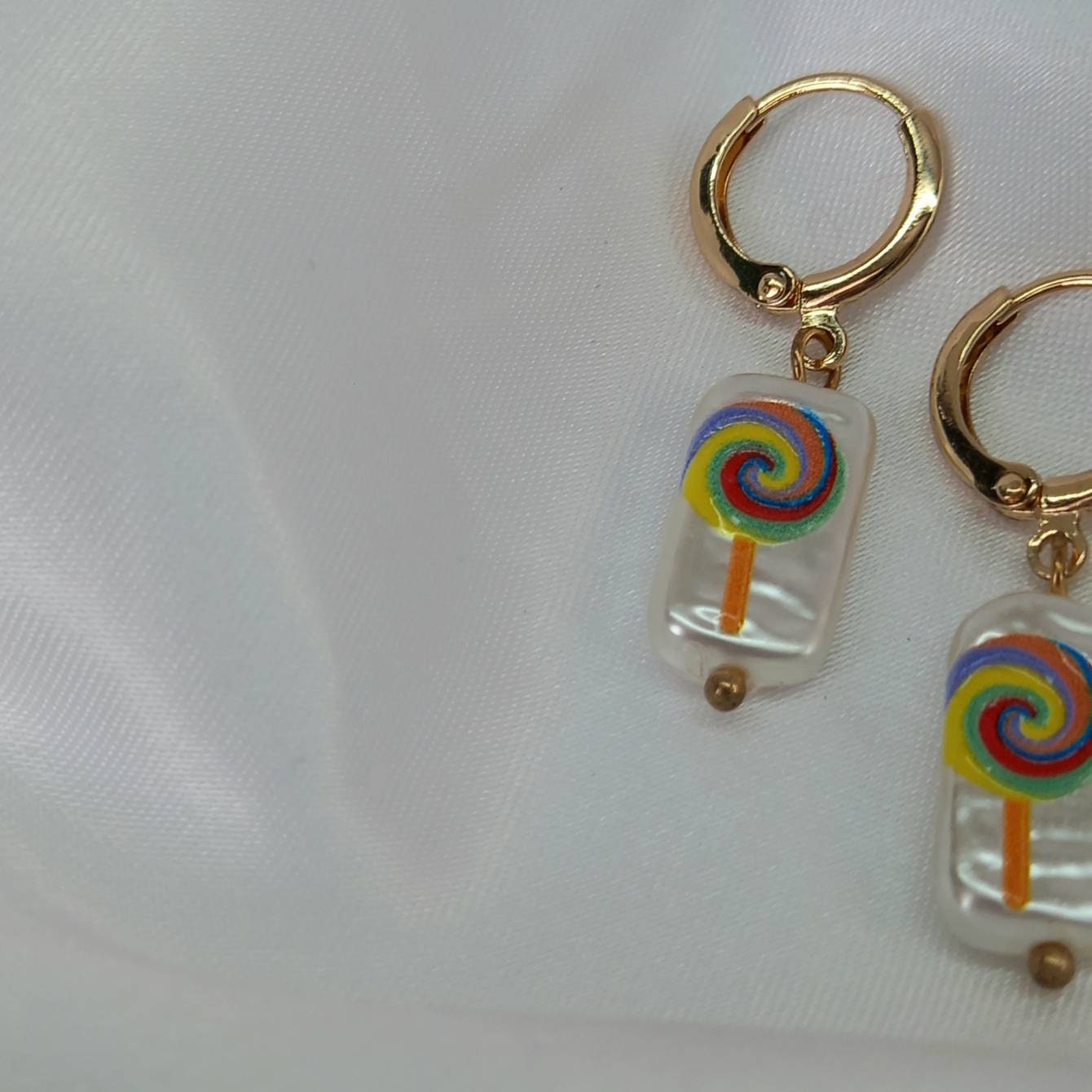 Faux Pearl Lollipop Drop Earrings - Small Pearl Earrings,Small Gold Earrings,Lolly Earrings,Small Drop Earrings,Pearl Earrings In The UK