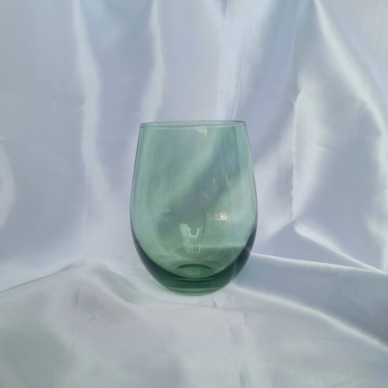 Green Glass Tumbler - Summer Glasses,Green Glasses,Summer Glassware,Gifts For Her,Colourful Glassware,Glassware In The UK,Green Tumblers