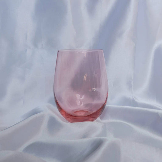 Pink Glass Tumbler - Summer Glasses, Pink Glasses,Summer Glassware,Gifts For Her,Colourful Glassware,Pink Glassware In The UK,Pink Tumblers