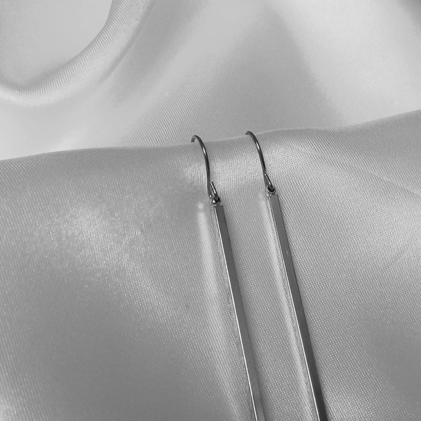 Long Silver Drop Earrings - Long Earrings,Long Silver Earrings In The UK,Long Silver Jewellery In The UK,Abstract Earrings,Gifts In The UK