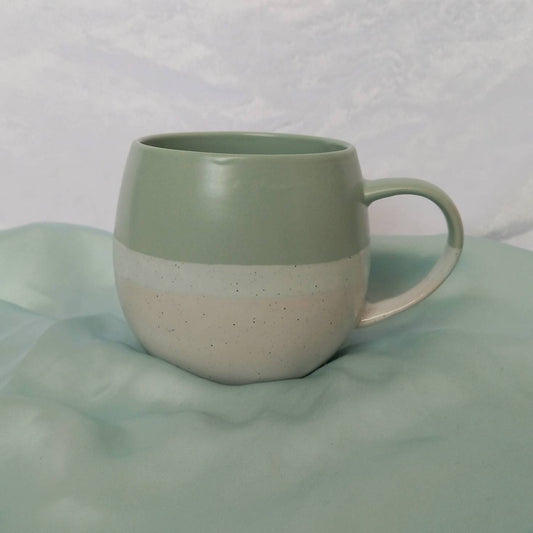 Large Green Striped Mug - Coffee Cup,Gifts For Her,Herbal Tea Cup,Pastel Green Mug,Speckled Mug,Stripy Mugs,Stripes,Green Mugs In The UK