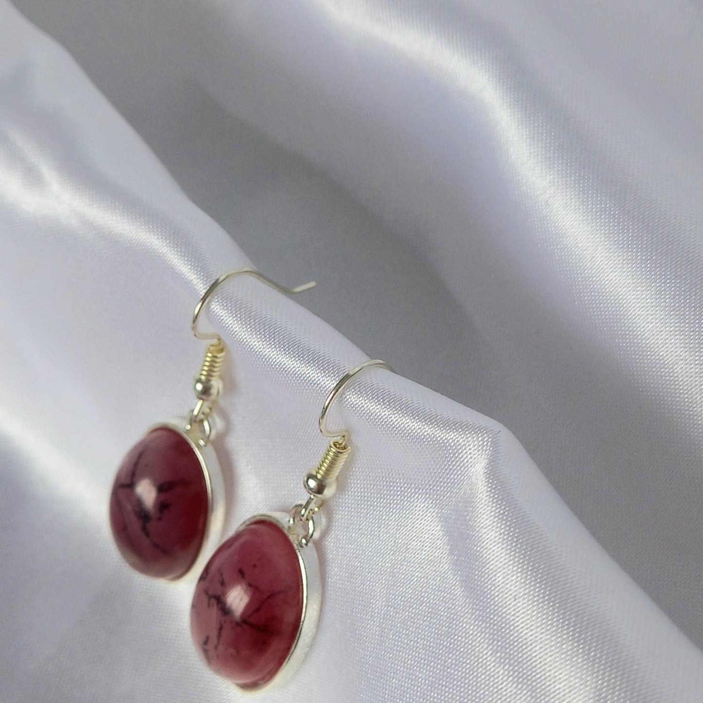 Silver & Purple Drop Earrings - Purple Earrings,Purple Jewellery,Silver Earrings In The UK,Silver Jewellery In The UK,Purple Stone Earrings
