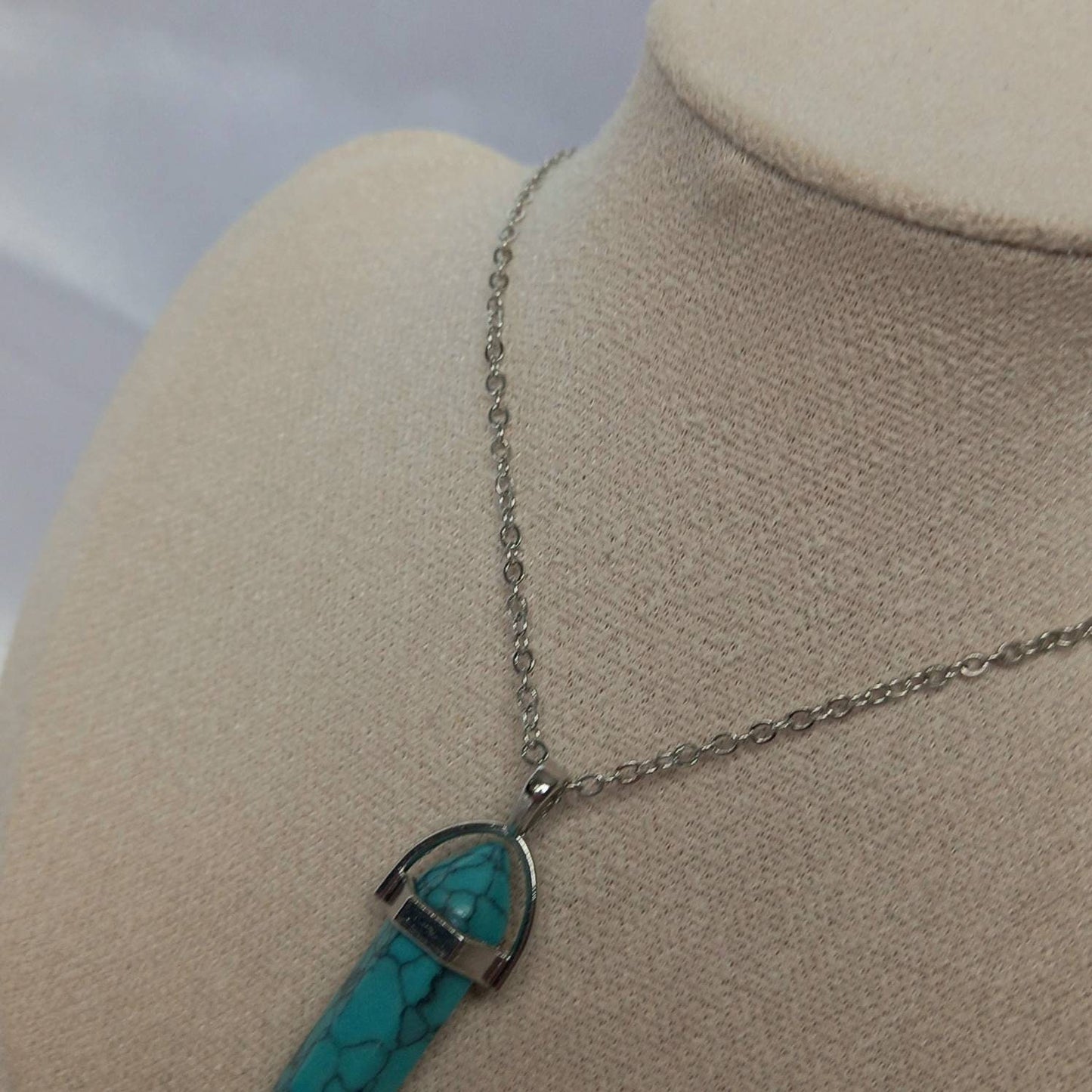 Silver & Blue Pendant Necklace - Blue Charm,Silver Necklaces In The UK,Blue Necklace,Silver Jewellery In The UK,Blue Jewellery In The UK