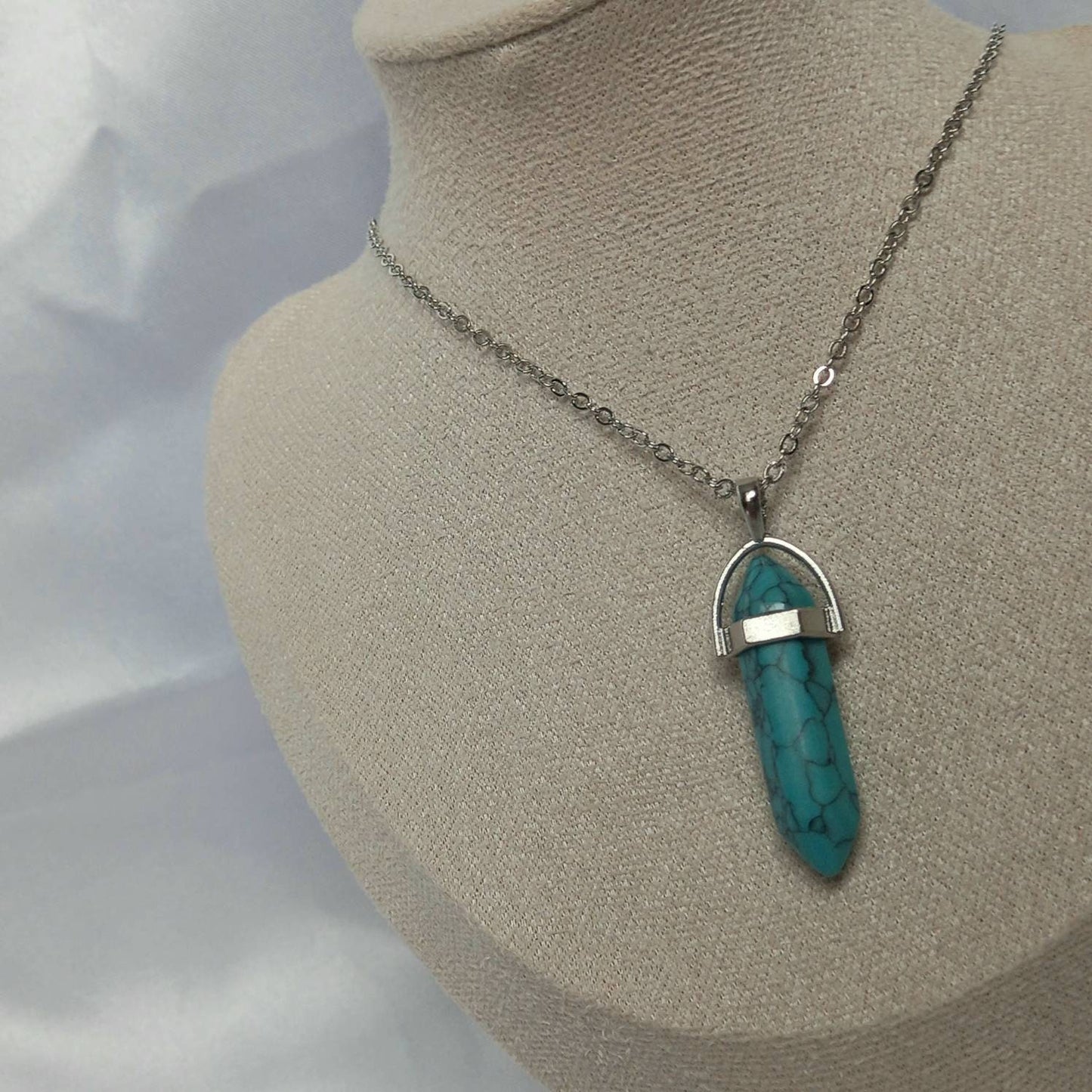 Silver & Blue Pendant Necklace - Blue Charm,Silver Necklaces In The UK,Blue Necklace,Silver Jewellery In The UK,Blue Jewellery In The UK