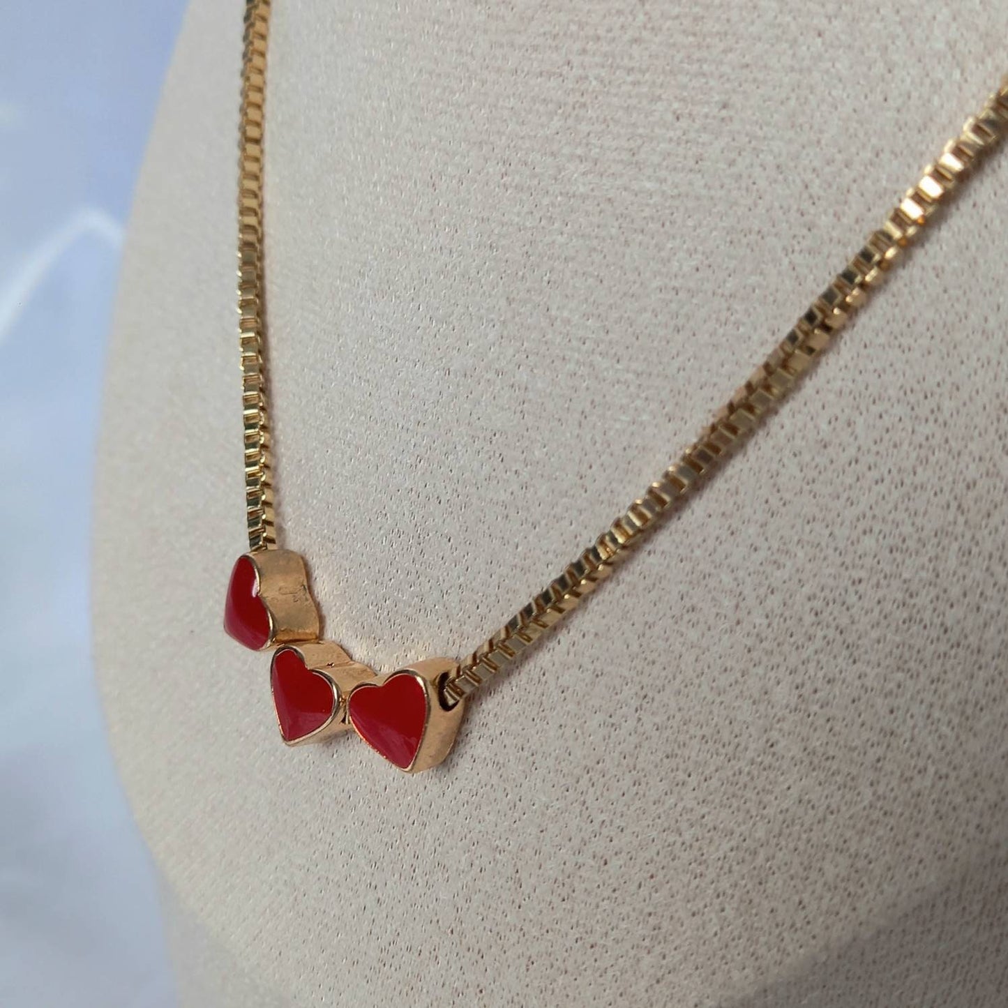 Fine Gold Heart Necklace-Small Heart Necklace,Small Gold Necklace,Beaded Necklace,Gifts For Her,Necklaces In The UK,Gold Jewellery In The UK