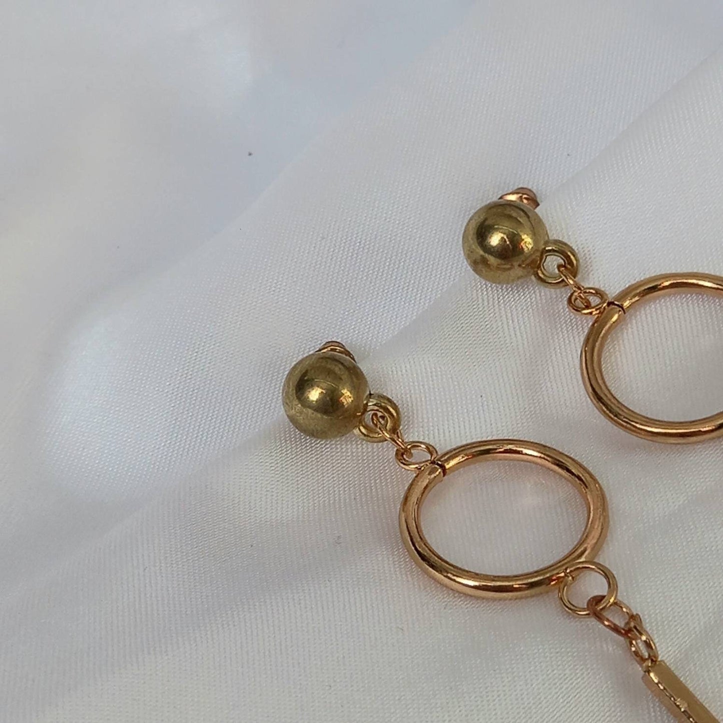 Long Gold Drop Earrings - Long Earrings,Long Gold Earrings In The UK,Long Gold Jewellery In The UK,Abstract Earrings,Gifts For Her In The UK