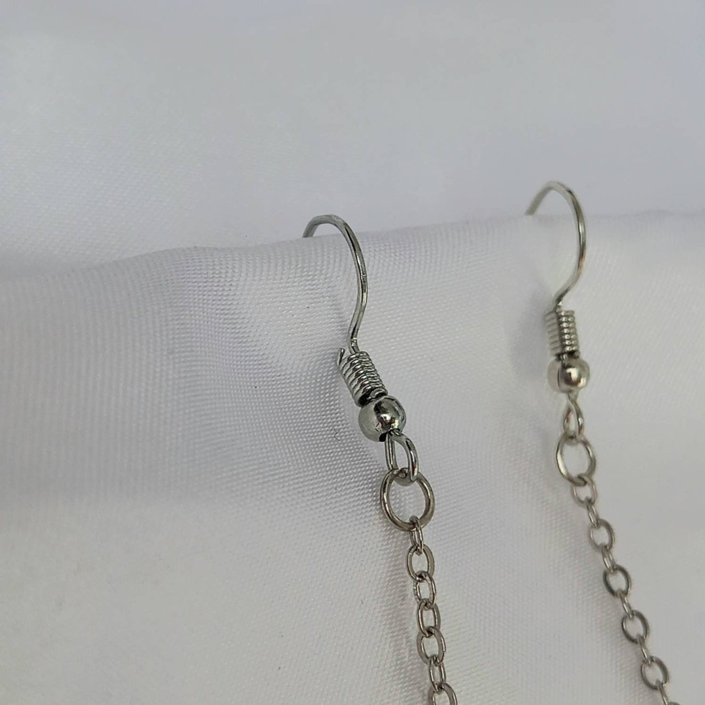 Pink & Silver Butterfly Drop Earrings - Pink Butterfly Earrings,Silver Earrings In The UK,Silver Butterfly Jewellery In The UK,Bead Earrings