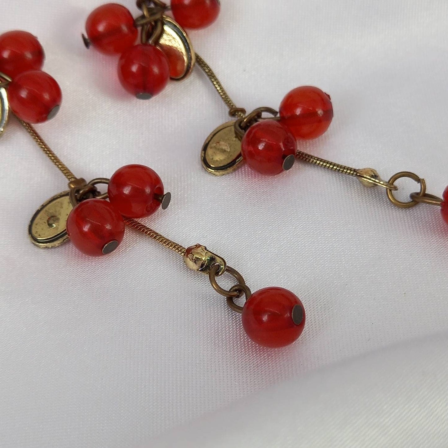 Long Red Bead Drop Earrings - Red Bead Earrings,Beaded Earrings,Beaded Jewellery,Red Bead Jewellery,Long Red Earrings,Beaded Jewellery