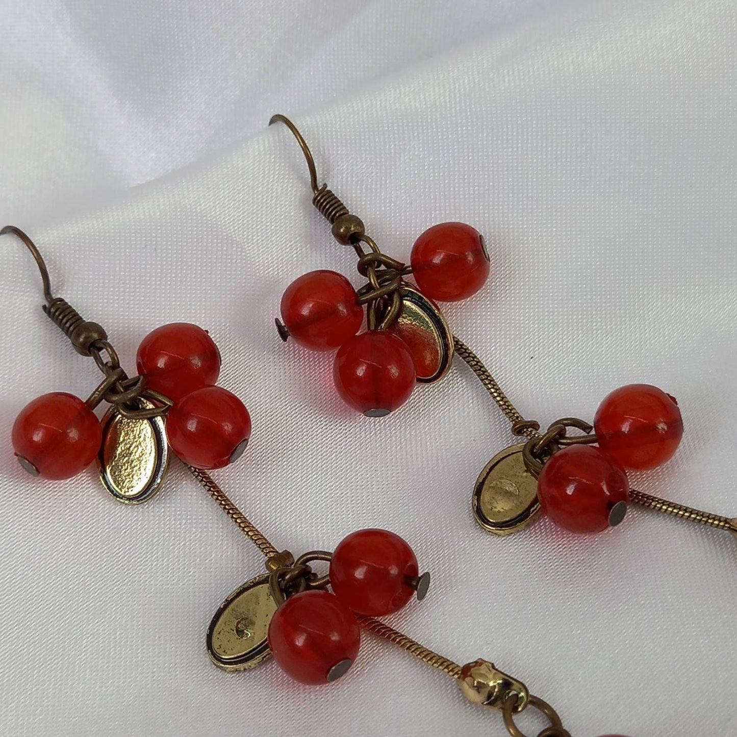 Long Red Bead Drop Earrings - Red Bead Earrings,Beaded Earrings,Beaded Jewellery,Red Bead Jewellery,Long Red Earrings,Beaded Jewellery
