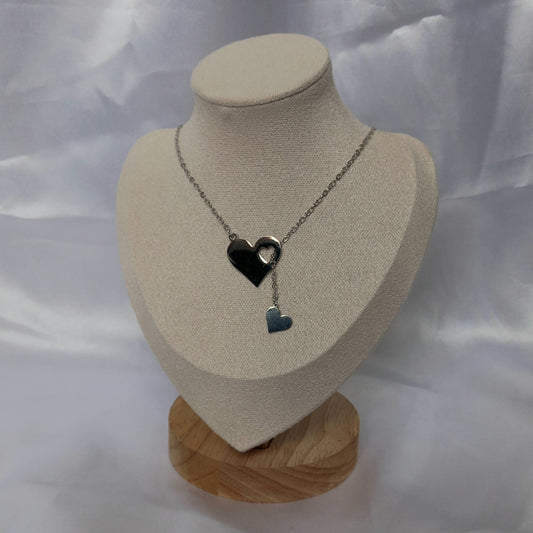 Silver Heart Charm Necklace - Silver Necklaces In The UK,Silver Heart Necklaces,Heart Jewellery,Silver Jewellery In The UK,Fine Necklace