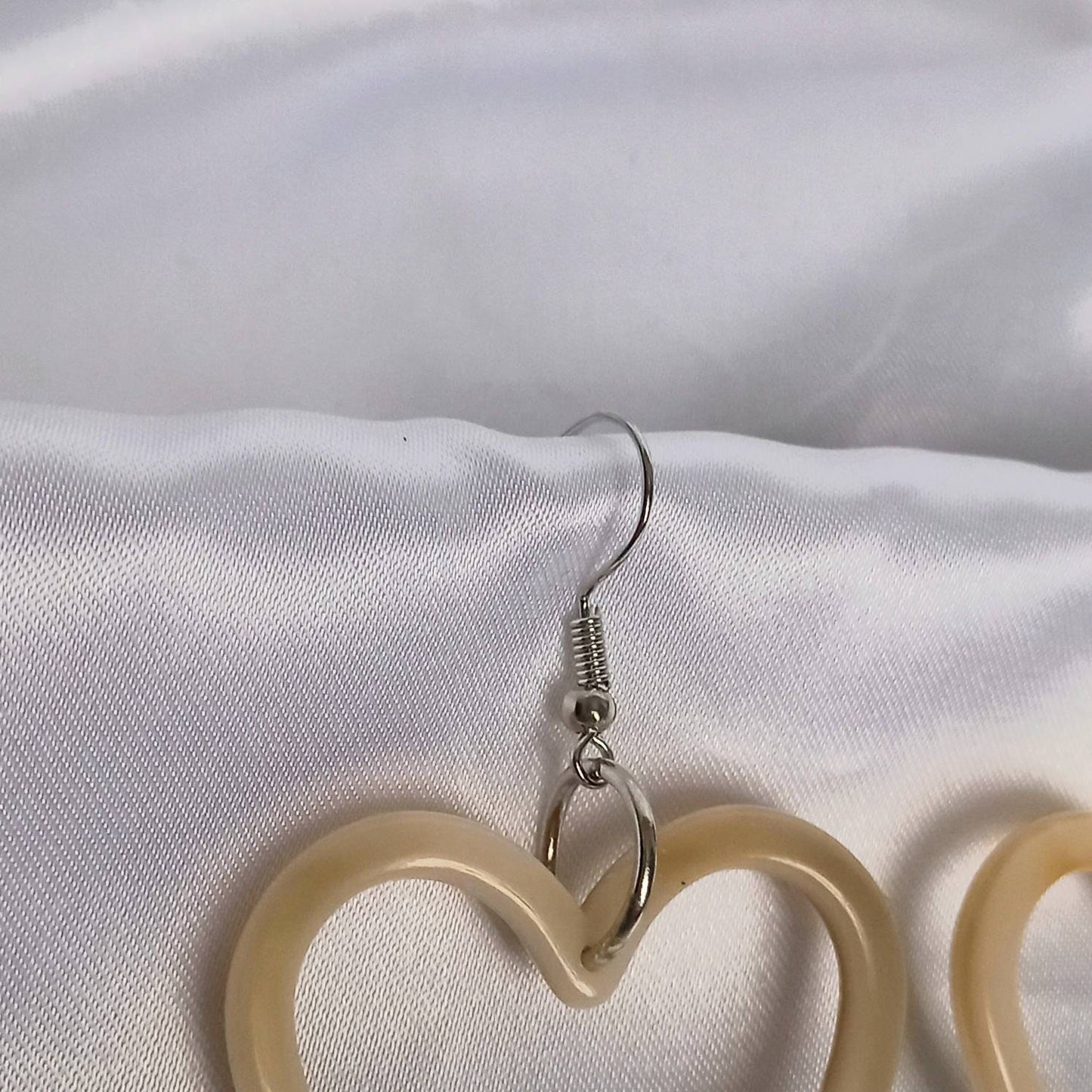 Beige Resin Heart Earrings - Resin Earrings,Beige Heart Earrings,Resin Heart Earrings In The UK,Beige Earrings In The UK,Beige Jewellery