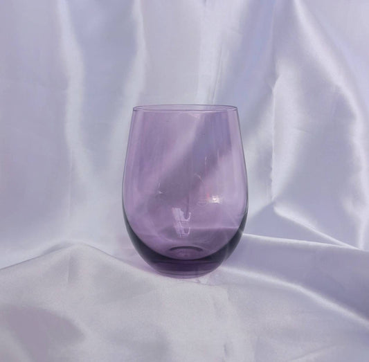 Purple Glass Tumbler - Summer Glasses,Purple Glasses,Summer Glassware,Gifts For Her,Colourful Glassware,Glassware In The UK,Purple Tumblers