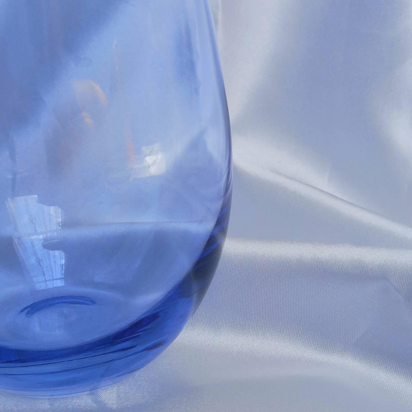 Blue Glass Tumbler - Summer Glasses,Blue Glasses,Summer Glassware,Gifts For Her,Colourful Glassware,Blue Glassware In The UK,Blue Tumblers
