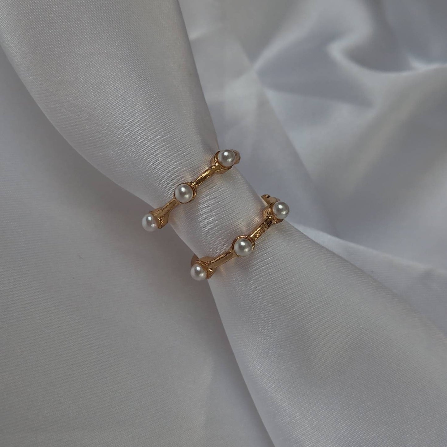 Faux Pearl Hoop Earrings - Pearl Jewellery,Pearl Earrings,Gold Bead Earrings,Hoop Earrings In The UK,Gold Hoops In The UK,Pearl Jewellery