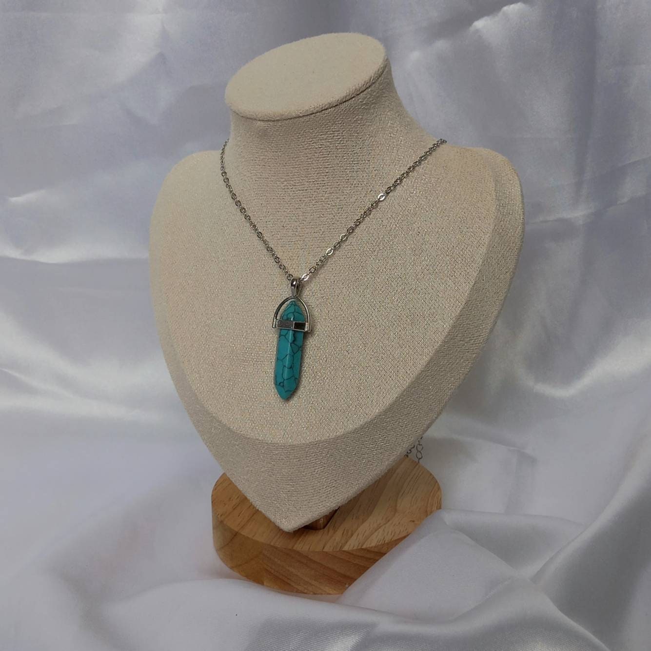 Silver & Blue Pendant Necklace - Blue Charm,Silver Necklaces In The UK,Blue Necklace,Silver Jewellery In The UK,Blue Jewellery In The UK