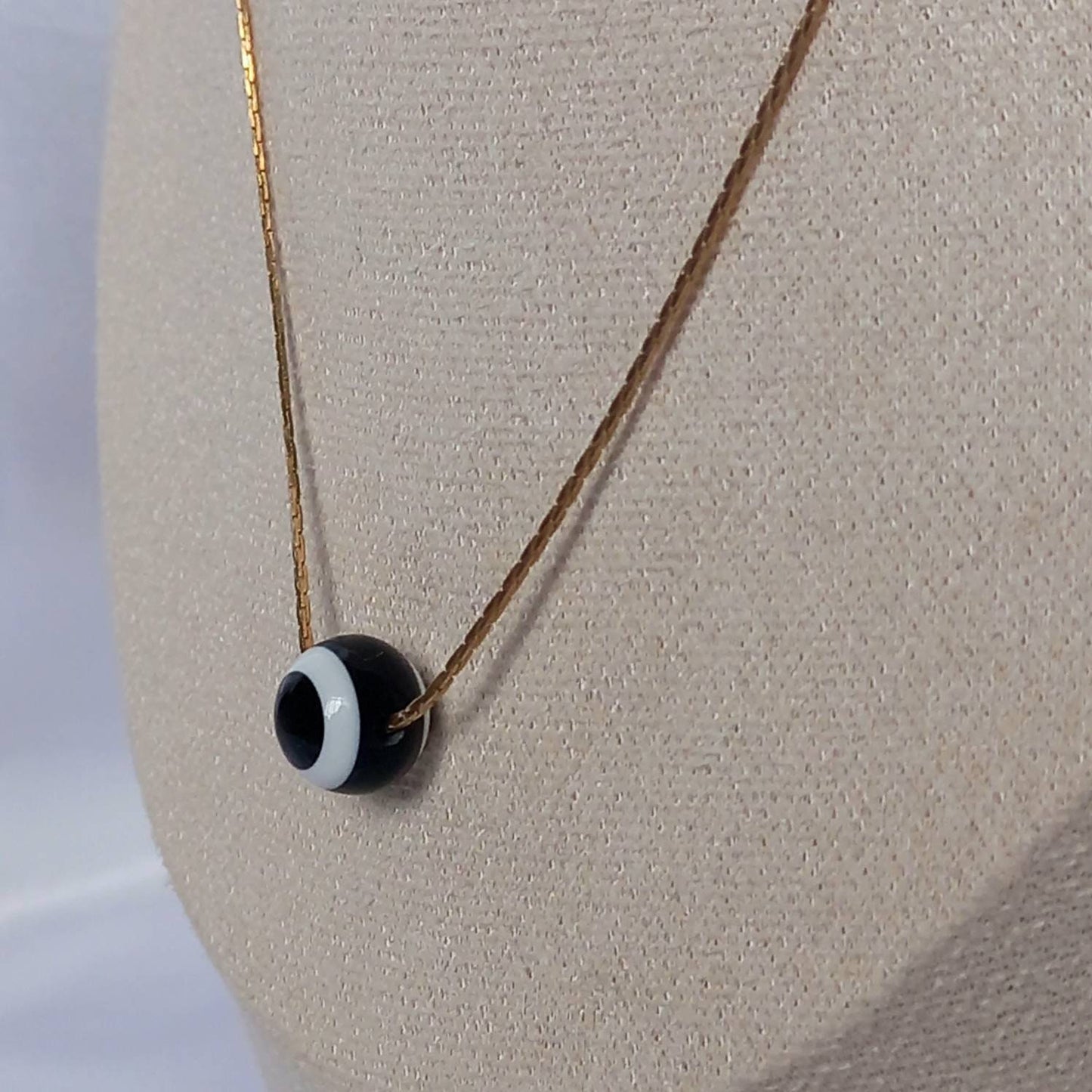 Gold Turish Eye Bead Necklace - Gold Necklaces In The UK,Turkish Eye Necklaces,Gold Jewellery In The UK,Bead Jewellery,Beaded Necklaces