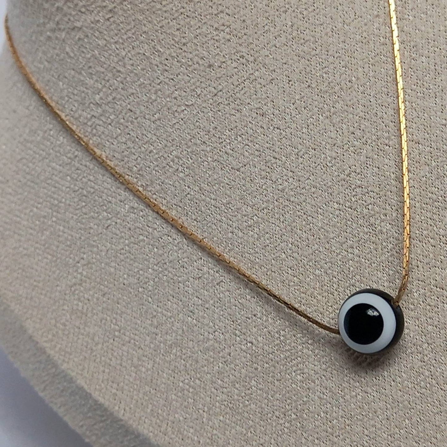 Gold Turish Eye Bead Necklace - Gold Necklaces In The UK,Turkish Eye Necklaces,Gold Jewellery In The UK,Bead Jewellery,Beaded Necklaces