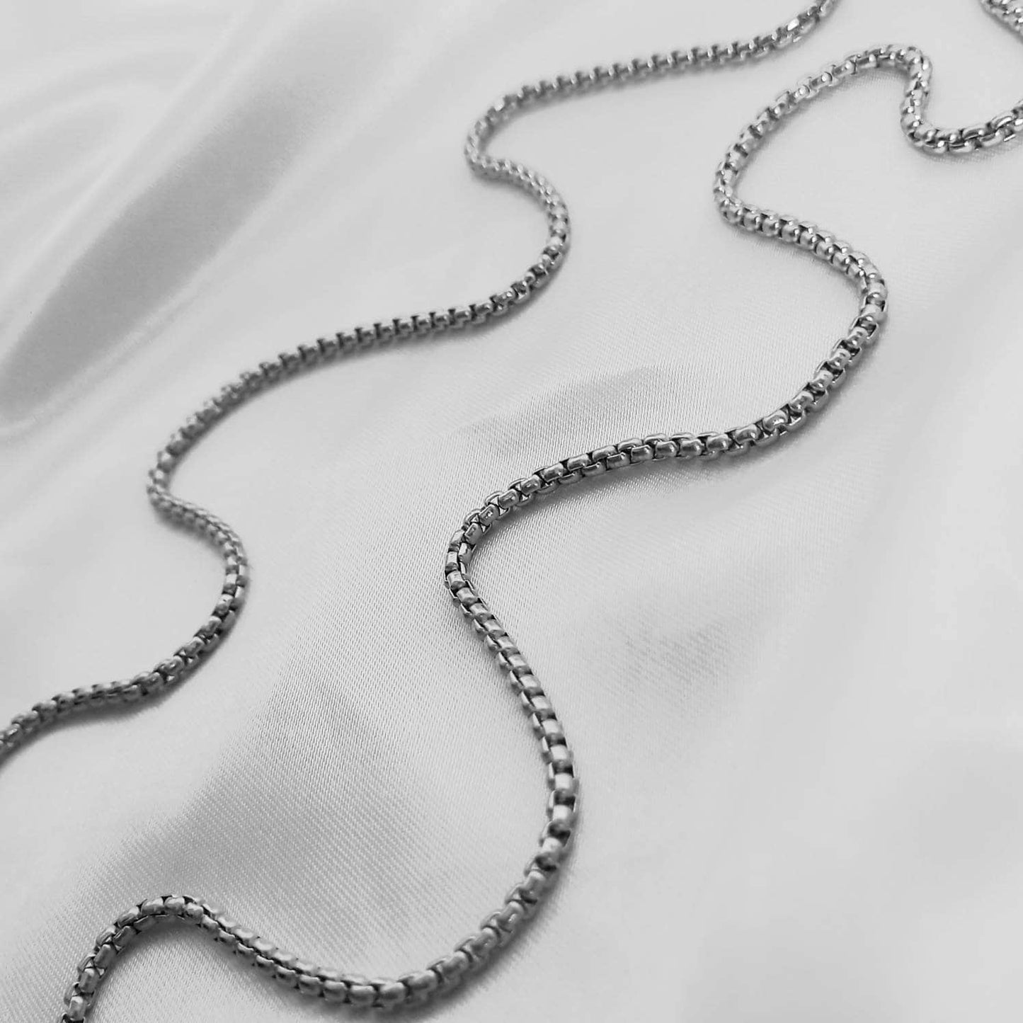 Silver Retro Chain Necklace - Smiley Face Necklaces In The UK,Chunky Silver Necklace,Silver Jewellery In The UK,Retro Chain Necklace