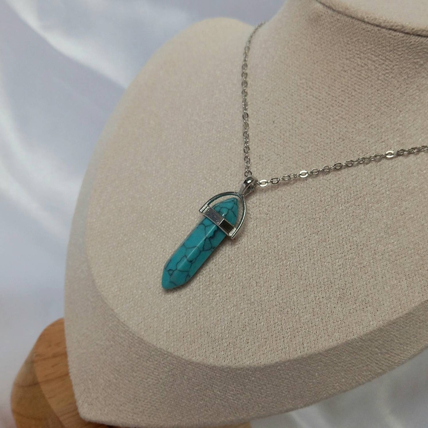 Silver & Blue Pendant Necklace - Blue Charm,Silver Necklaces In The UK,Blue Necklace,Silver Jewellery In The UK,Blue Jewellery In The UK