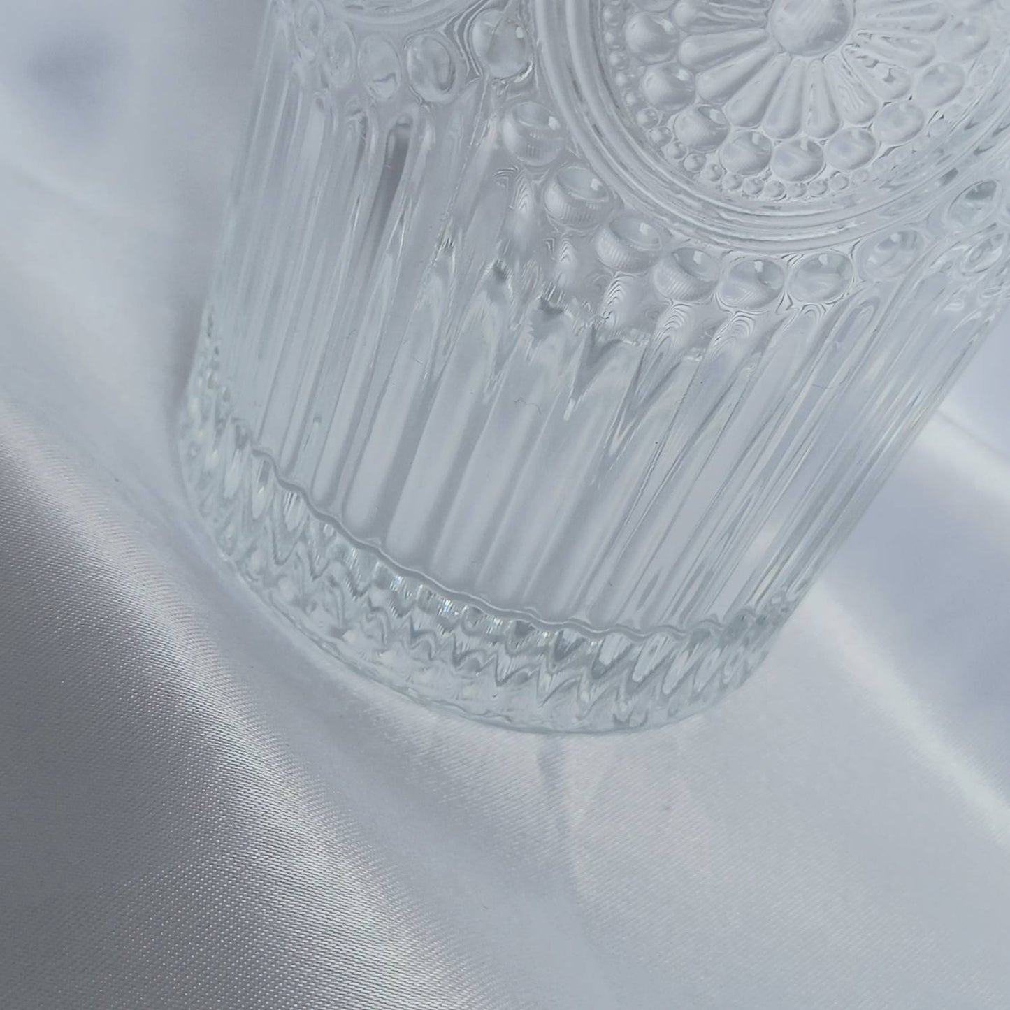 Tall Clear Patterned Glass Tumbler - Clear Summer Glasses,Clear Patterned Glasses,Summer Glassware,Gifts For Her,Clear Glassware In The UK