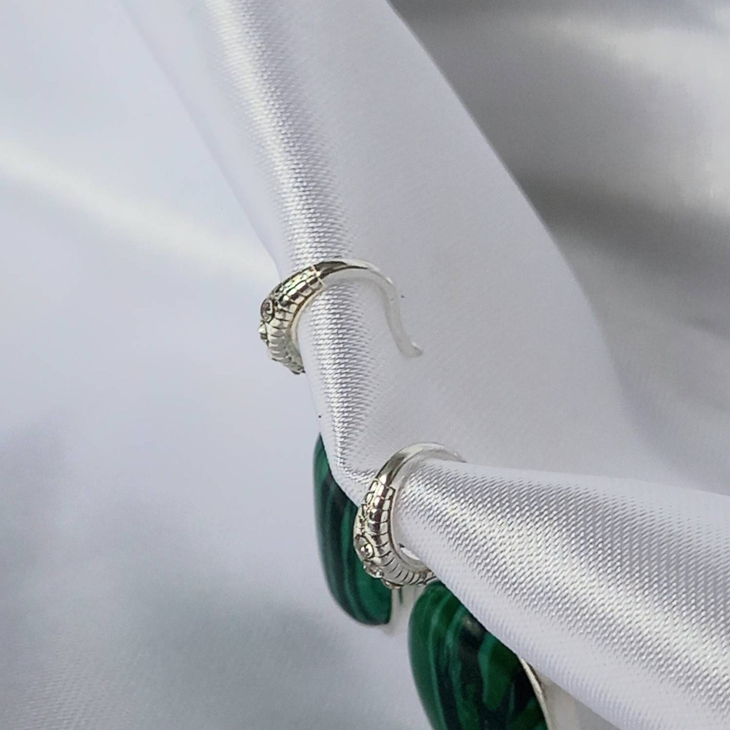 Silver & Green Drop Earrings - Green Earrings,Emerald Green Jewellery,Silver Earrings In The UK,Silver Jewellery In The UK,Green Stone